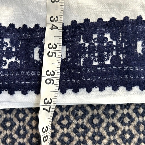 NWT Kindred Embroidered Button Down Shirt Dress White Navy XL New - Picture 12 of 13